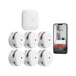 Kit de 6 detectores inteligentes + 1 Hub de comunicación X-Sense