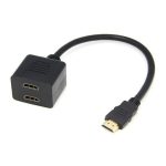 Splitter de 1 entrada HDMI macho a 2 salidas HDMI hembra