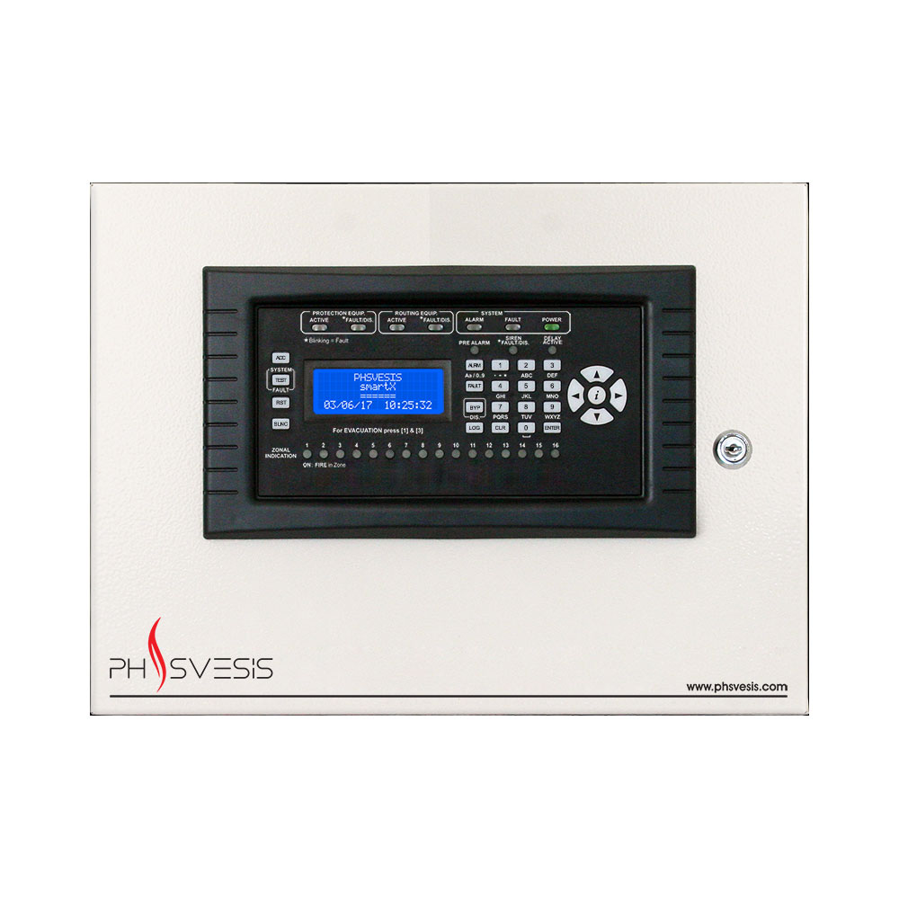 foc613 Central SMARTX analógica direccionable de 1 lazo con 16 indicadores zonales/zonas fuego - Imagen 1