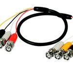 Cable preparado múltiple de 2 metros, conectores macho BNC