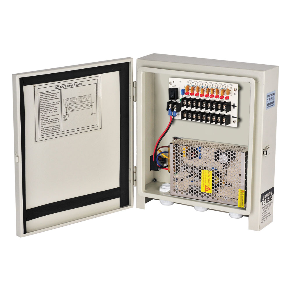 sam2516 Fuente de alimentación con protección grado IP66 de 9 salidas 12V /10A totales - Imagen 1