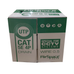 Rollo de 305 metros de cable UTP CAT5E 24AWG flexible libre de halógenos e ignífugo
